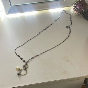 Black chain pendant body jewelry